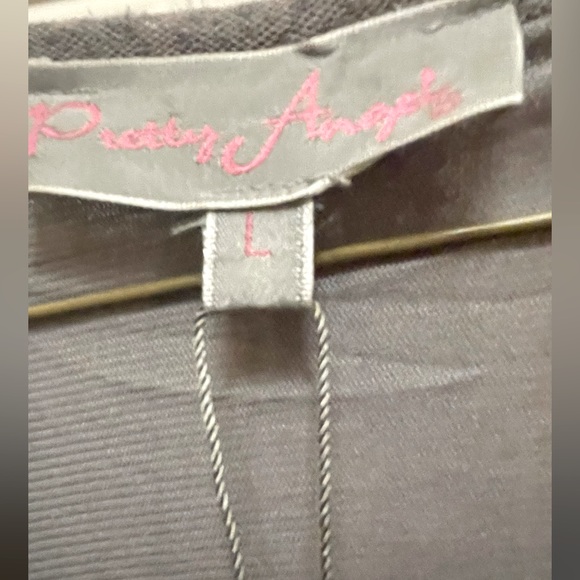 Pretty Angel Size Large grey two toned silk and polyester combo. Dress. NWT - Picture 9 of 16